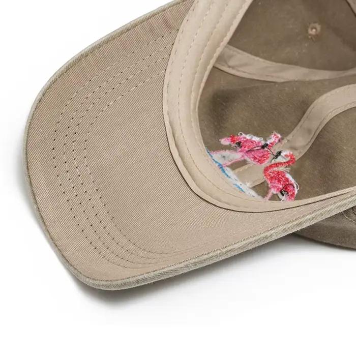 Casquette de baseball brodée à imprimé flamant rose pour hommes et femmes