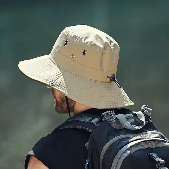 Nouveau chapeau de soleil à large bord pour hommes-chapeau seau Safari de Protection UV imperméable pour la pêche randonnée escalade été extérieur surdimensionné
