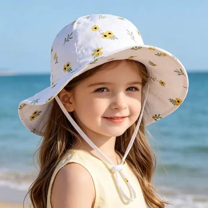 Chapeaux d'été imprimés pour filles 2026 – Chapeau de soleil pour enfants