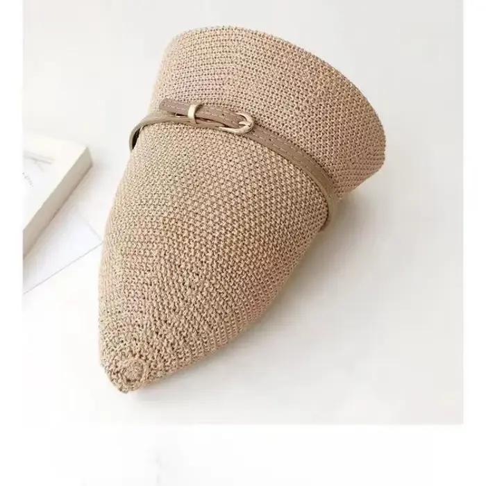 Chapeau de soleil en lin simple pour femme