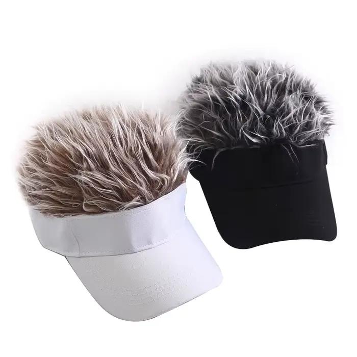Casquette de baseball HELTFARM avec perruque toupet protection solaire homme femme style décontracté été ocassions multiples amusantes