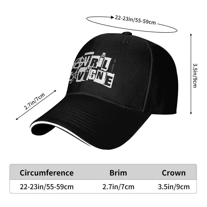 Loisirs Avril Lavigne chanteur Punk musique Tour casquettes de Baseball pour hommes femmes camionneur chapeau quotidien Golf ajustement réglable chapeaux de soleil