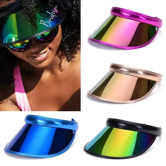 Chapeau de baseball de haute qualité en PVC pour hommes et femmes, visière en plastique transparent, protection UV, pare-soleil et crème solaire, adapté pour l'été et les activités de plein air, couleurs vives et style sportif
