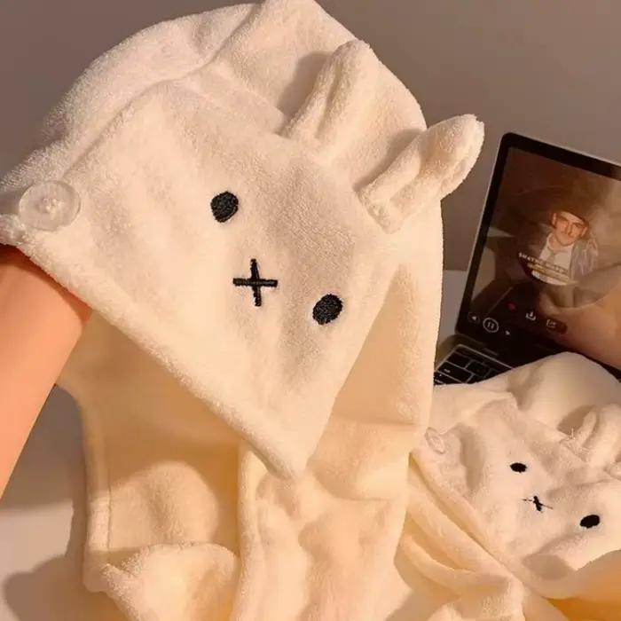 Bonnet de douche en microfibre doux et mignon Miffy
