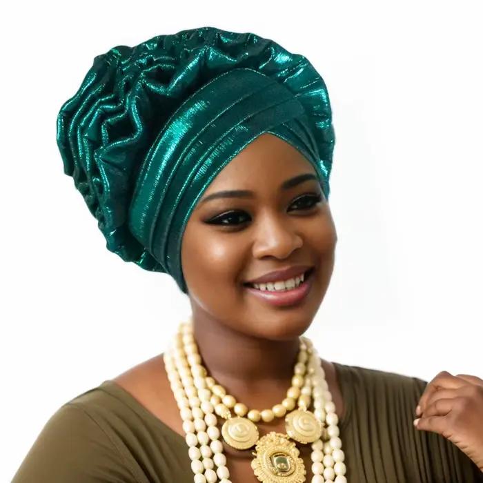 Turban Africain à Volants et artificiel astiques pour Femme