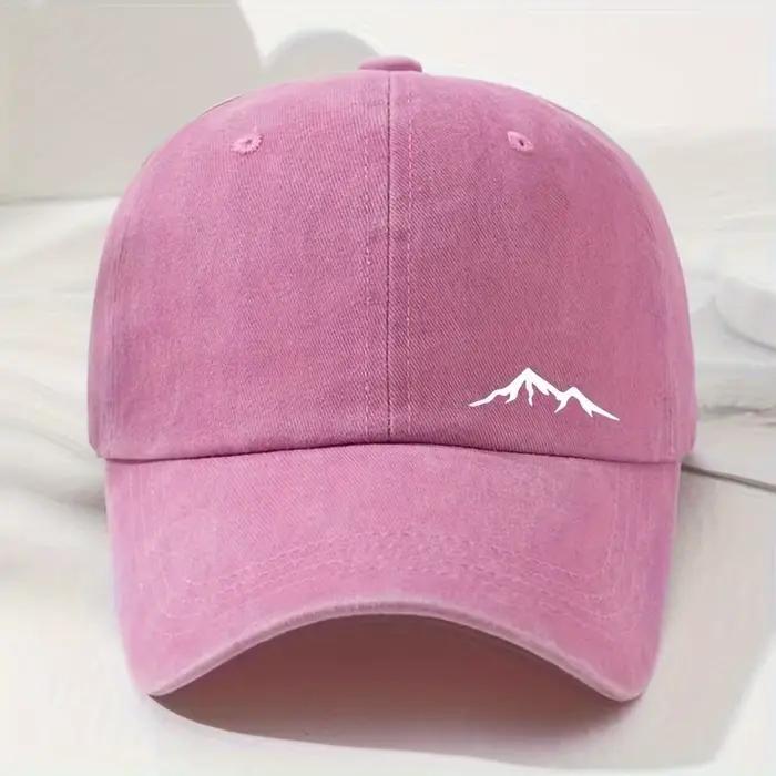 Casquettes de baseball imprimées montagne unisexes en polyester pour homme et femme, protection solaire, randonnée, alpinisme, voyage en plein air