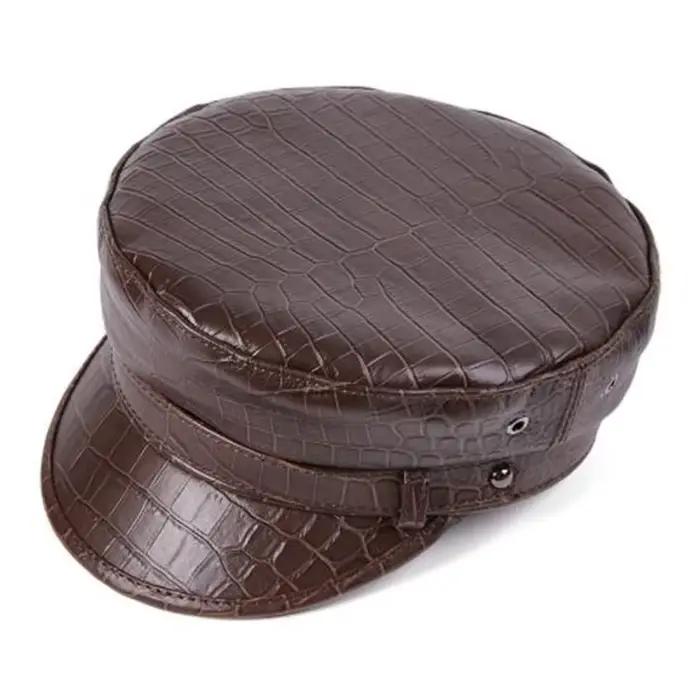 Chapeau en cuir naturel