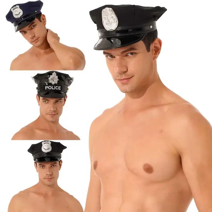 Chapeau octogonal de cosplay chapeau de performance militaire chapeau de police avec insigne chapeau de marin pour adultes quatre saisons événements de cosplay soirées à thème