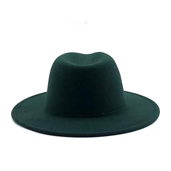 Chapeaux Fedora classiques en feutre bicolore pour hommes