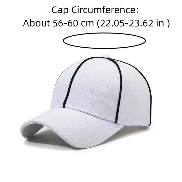 Casquette d'arbitre professionnelle réglable noire/blanche avec bordure contrastante – Chapeau de sport polyvalent anti-UV