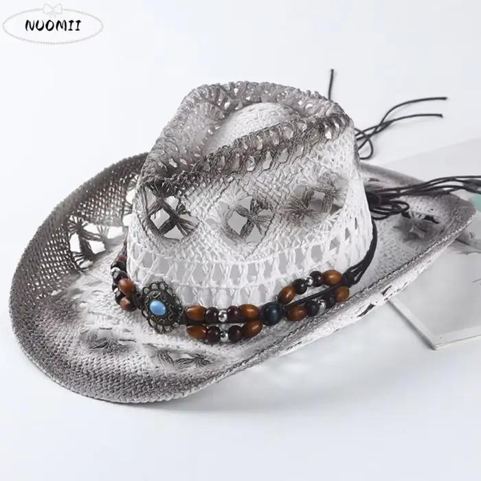 Chapeau de paille rétro espagnol style cowboy pour hommes et femmes