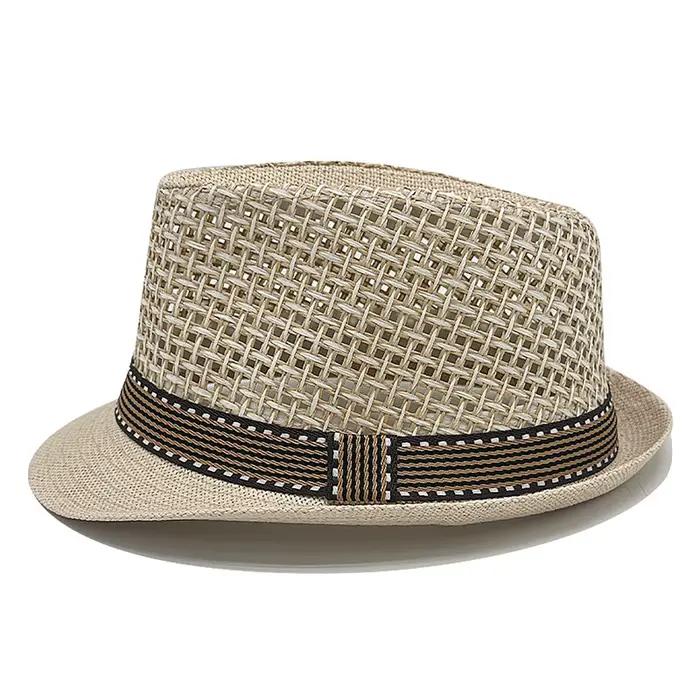 Chapeau de paille sport Jazz Panama pour hommes protection solaire plage été ocassions spéciales