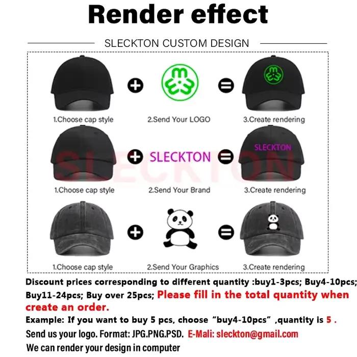 SLECKTON chapeau personnalisé haute qualité Hiphop casquettes Snapback Logo broderie personnaliser conception casquette