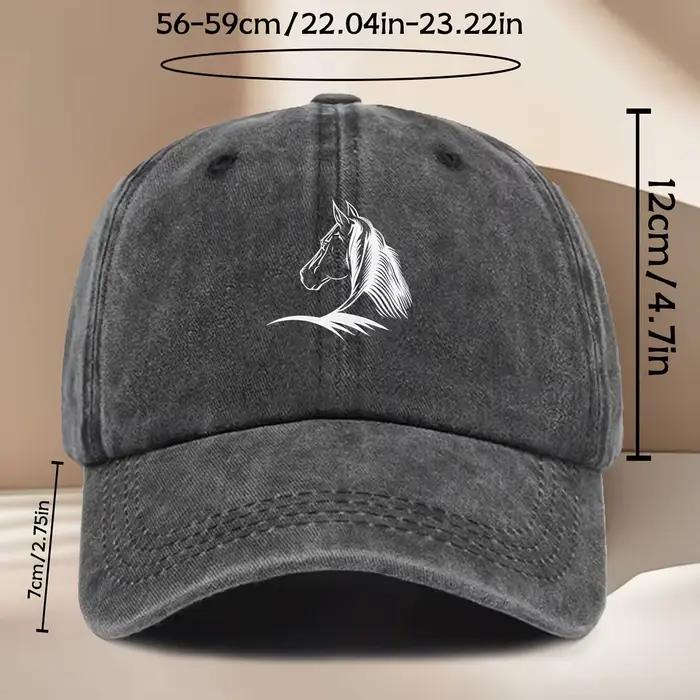 Casquette de Baseball imprimée cheval pour femmes