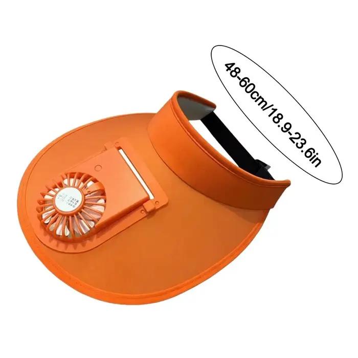 Chapeau de soleil anti-UV tendance à large bord avec ventilateur intégré