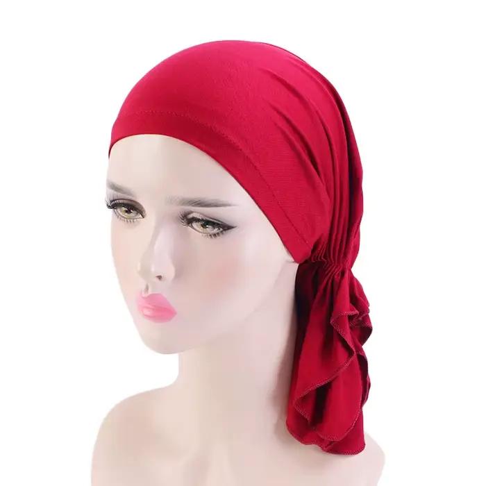 Écharpe pré-nouée en bambou musulman pour femme