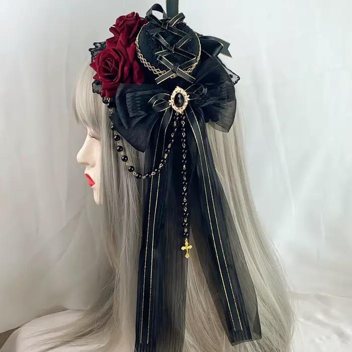 Coiffure Lolita gothique foncé sauvage lo
