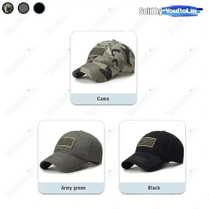 Casquette de Baseball en coton brodé drapeau américain