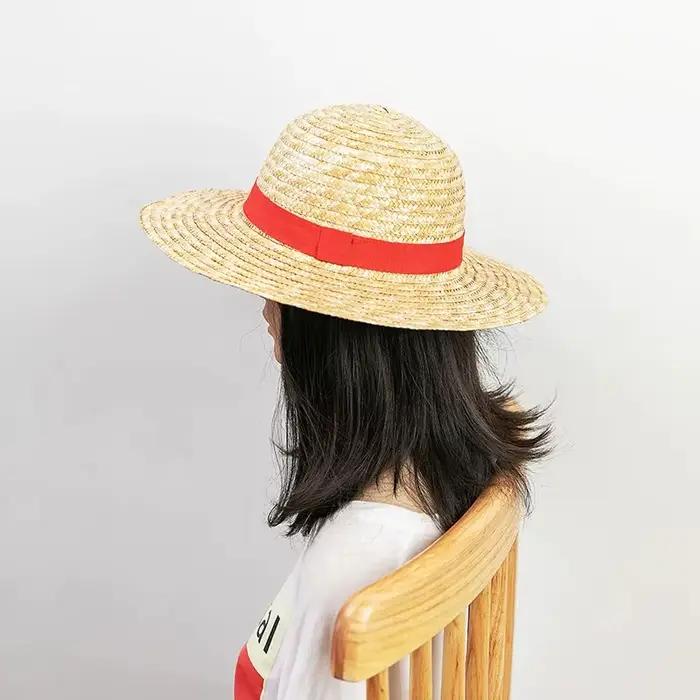 Chapeau de paille Luffy One Piece chapeau pare-soleil pour cosplay animation dessin animé accessoire de cosplay pour adultes et adolescents occasions spéciales