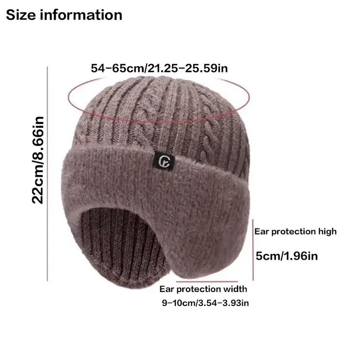 Chapeau tricoté hiver personnes âgées