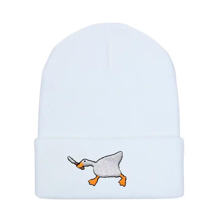 Chapeau tricoté brodé Big Goose pour la chaleur d'hiver et d'hiver