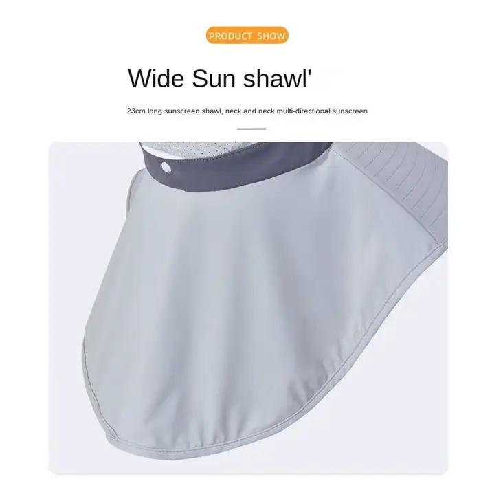 Chapeau pare-soleil portable anti-UV pour femme avec protection du cou et du visage