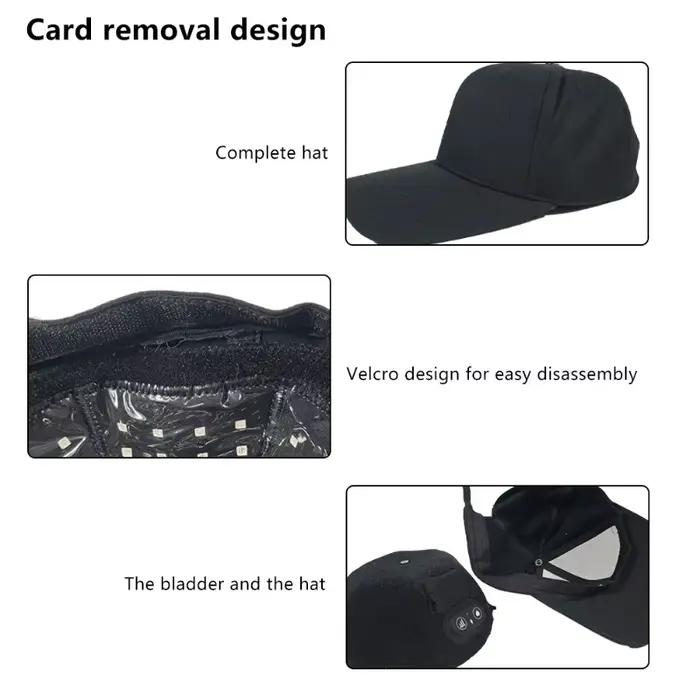 Chapeau de physiothérapie à lumière rouge LED avec compresse chaude intégrée pour garder au chaud
