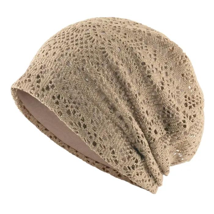 Chapeau en dentelle tricotée légère pour femmes