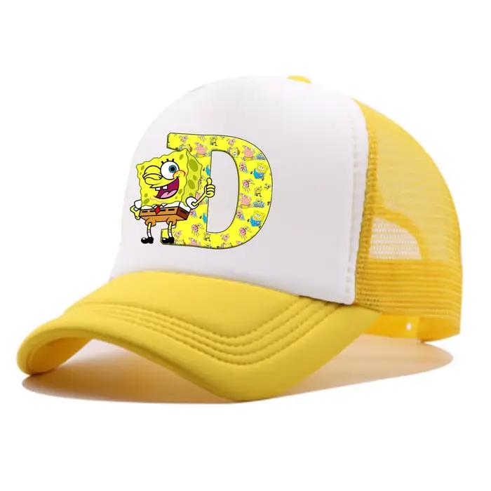Casquette de baseball Bob l'éponge cartoon jaune pour enfants et adultes occasions spéciales activités en plein air cadeau fantaisie kawaii
