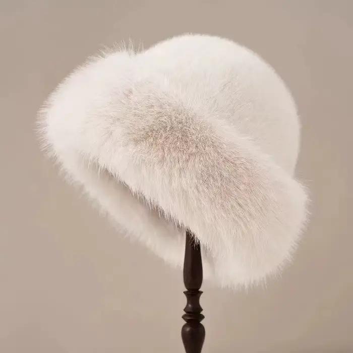 Chapeau mongole en peluche pour femmes