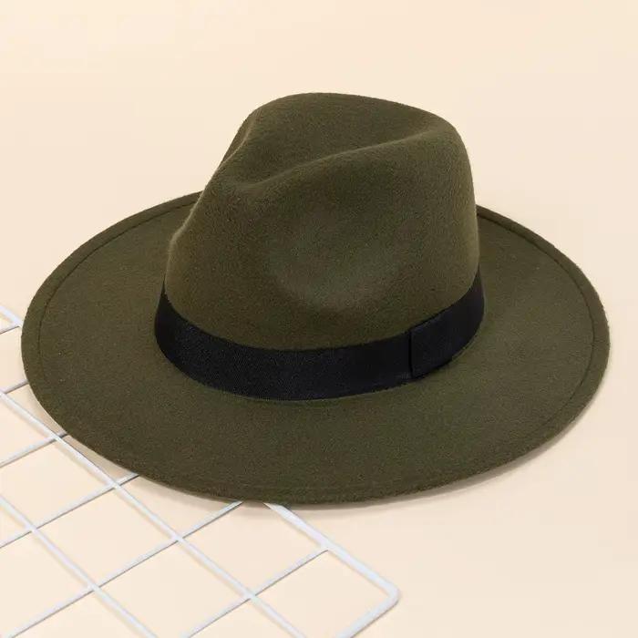 Chapeau jazz en ruban noir tendance pour enfants