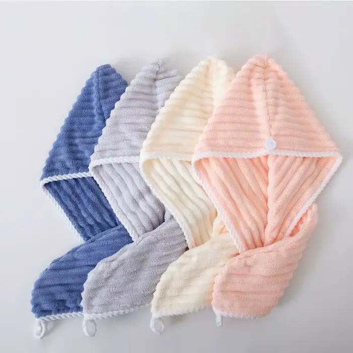 Bonnet de cheveux secs en velours bonbon