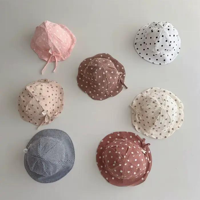 Chapeau de soleil anderen coton pour bébé fille