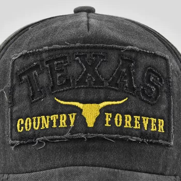 Nouvelle Casquette de Baseball Vintage Unisexe en Coton Lavé Style Tendance avec Broderie Lettres TEXAS – Chapeau de