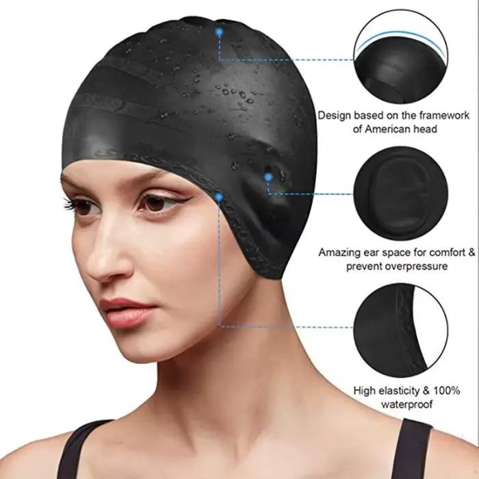Bonnet de natation en silicone imperméable