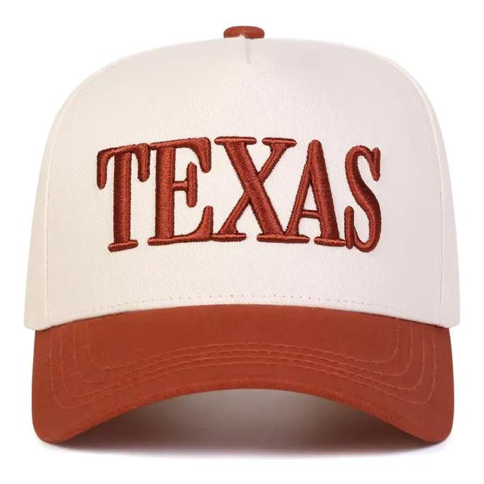 Casquettes de baseball unisexes avec broderie de lettres TEXAS