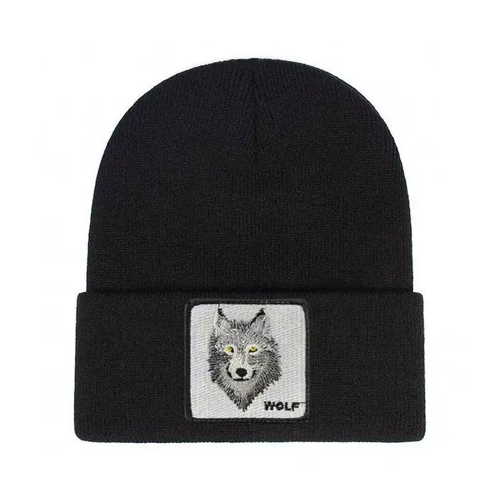 2025 nouvelle mode haute qualité bonnet chapeau pour hommes Animal broderie tricoté
