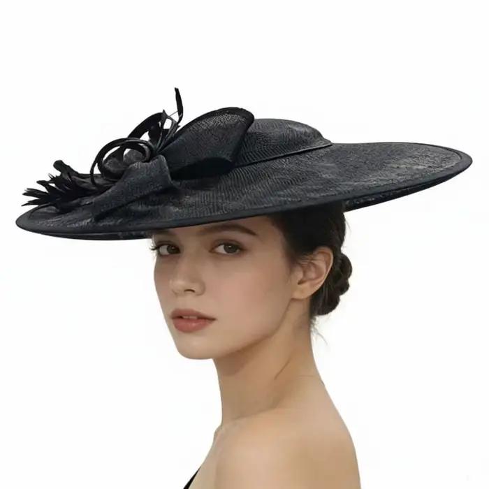 Bandeau Fascinateur Tendance à Large Bord pour Femme Occasions Spéciales Polyvalent Polyester Style Sport Décontracté Élégant Pour Mariage Cérémonie Religieuse Tea Party