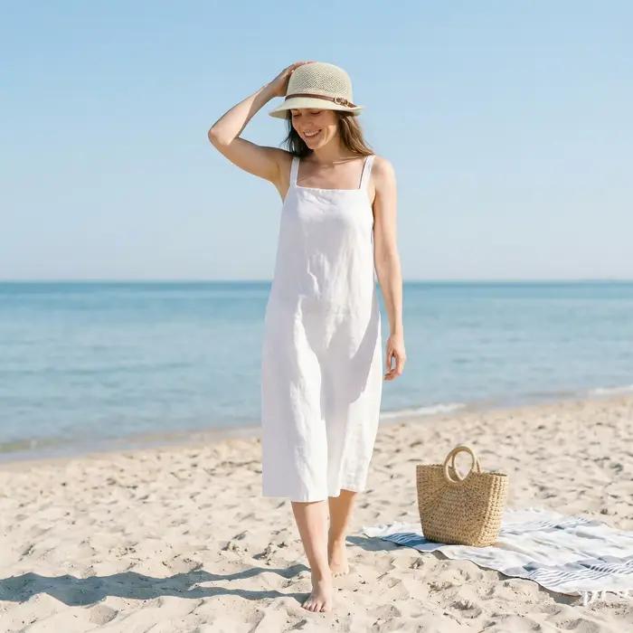 Chapeau de paille brodé élégant pour femme - Accessoire de mode estival | Structure tricotée