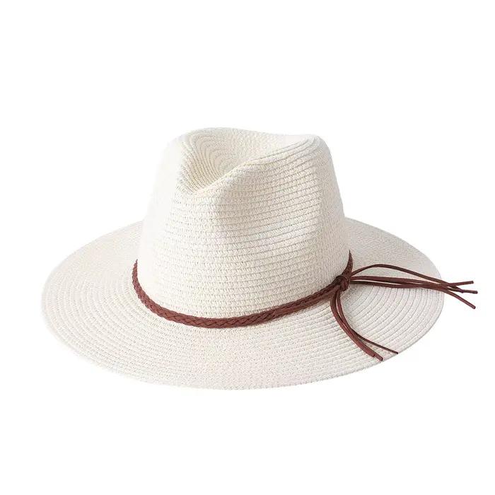 Chapeaux de paille d'été de forme douce pour femmes/hommes