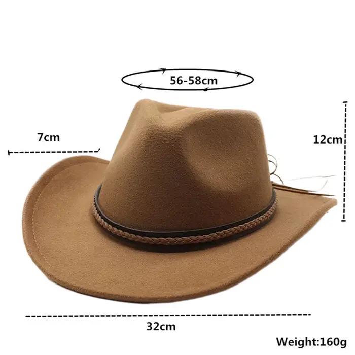 Chapeaux de cowgirl rétro classiques pour hommes et femmes