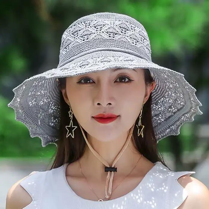 Chapeau de soleil pliable pour femme