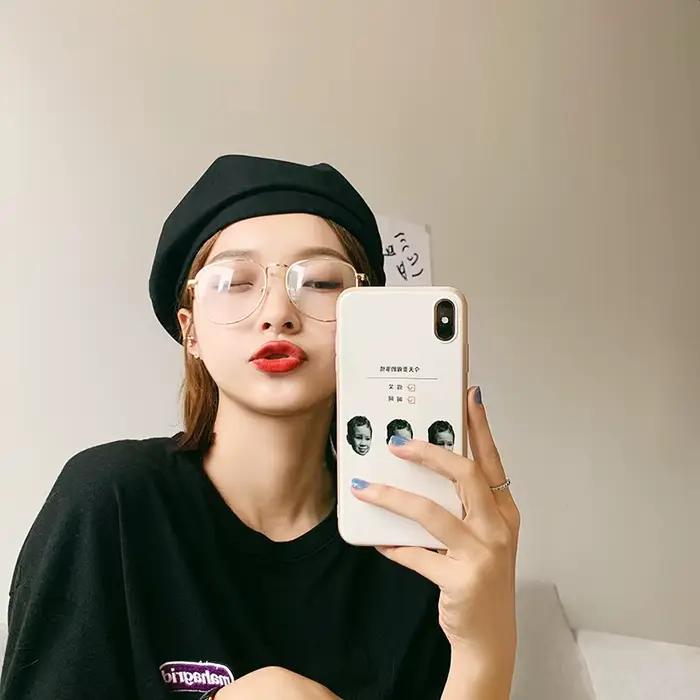 Béret Octogonal en Coton pour Femme Style Rétro Français à Carreaux Chapeau Militaire Chapeau de Peintre pour l'Automne et le Street Style Occasionnels