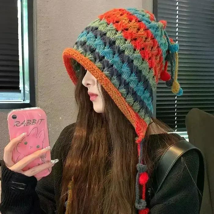 Chapeau rouge d'hiver pour femmes et filles