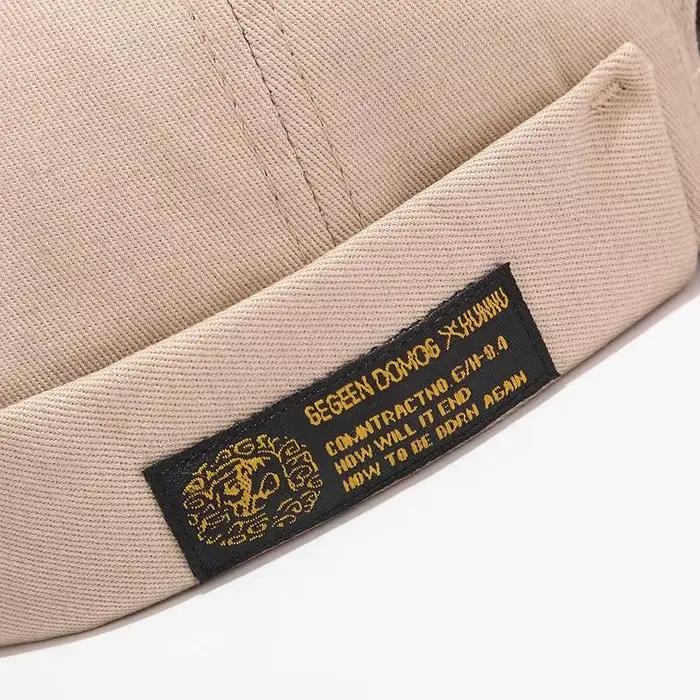 Bocca Docker casquette sans visière casquettes sans bords rétro Skullcap pour hommes femmes couleur unie réglable coton Hip Hop mode chapeau