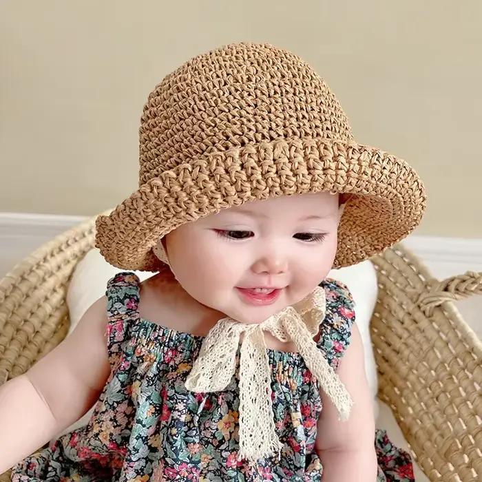 Bébé chapeau été paille