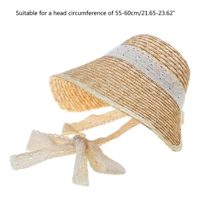 Y5gc adolescents girl paille chapeau vintage princesse française