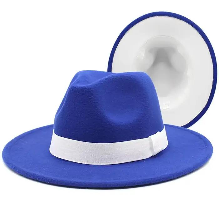 Chapeau haut de forme en laine assressentià double face pour hommes et femmes