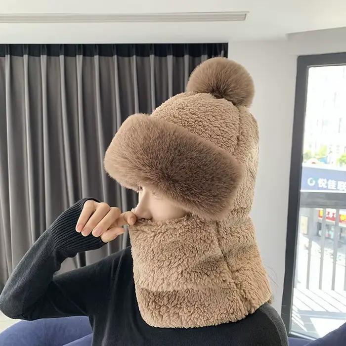 Extérieur femme plus chaud hiver capuche épaississement cou