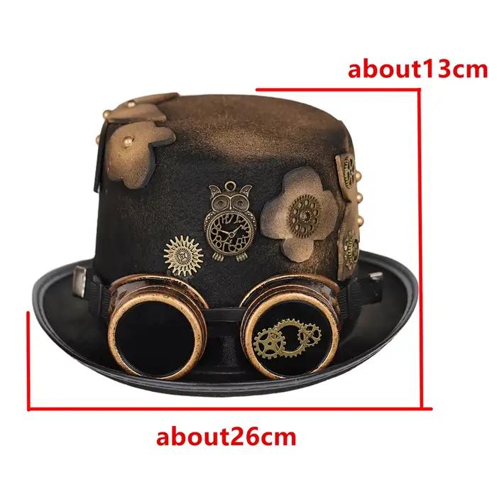 Chapeaux Steampunk avec Lunettes pour Hommes et Femmes
